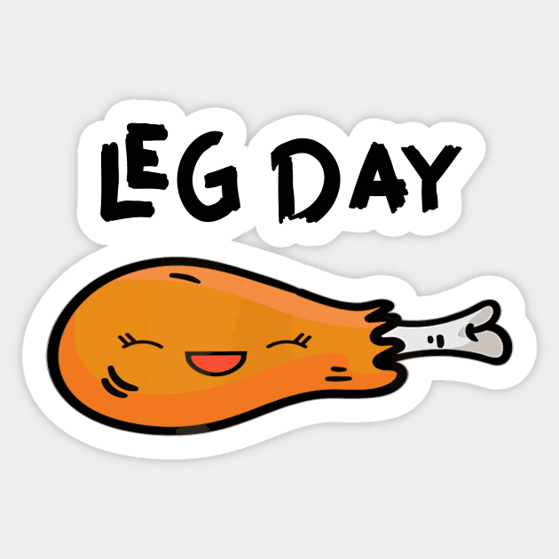 Leg Day Fitness Turkey Thanksgiving Sticker by Artmoo